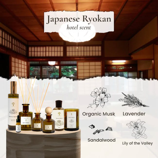 Pristine Aroma  Reed Diffuser Hotel Scent - Japanese Ryokan (2 Sizes) - 2