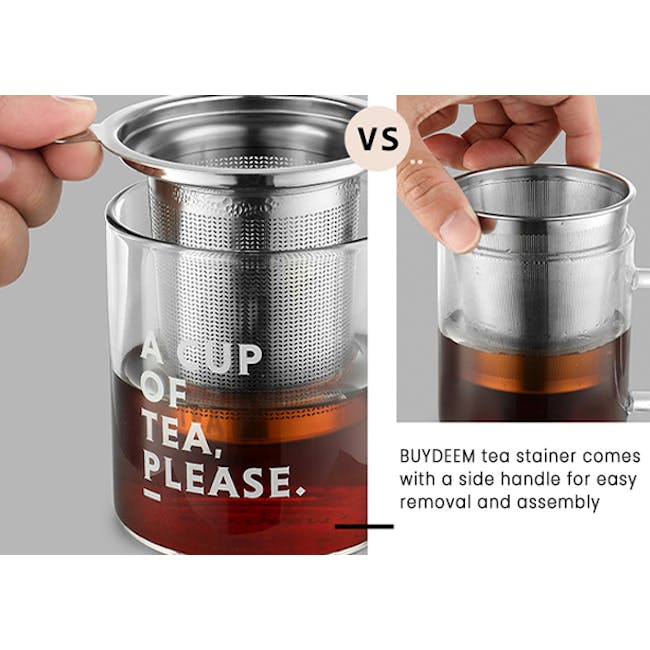Buydeem Glass Tea Cup with Strainer 350ml - 10