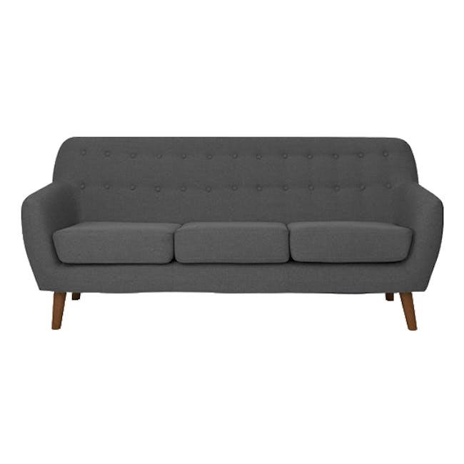 Emma 3 Seater Sofa with Emma Armchair - Raven - 1