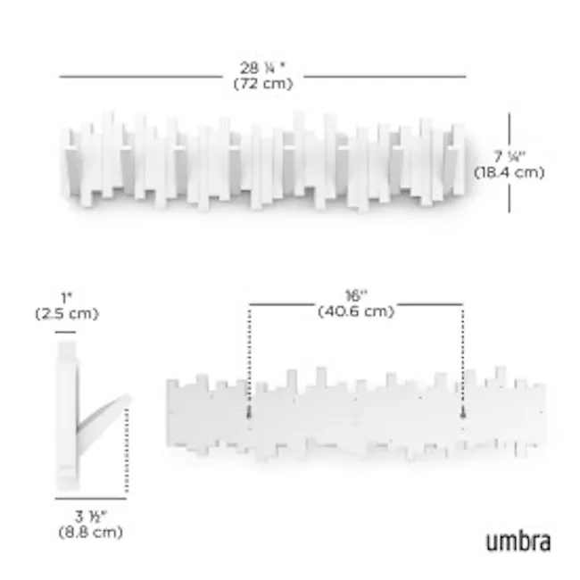 Sticks 8-Hook - White - 11