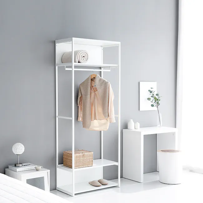 Esen Open Wardrobe with Shelf - White - 12