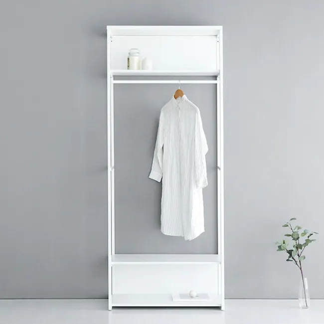Esen Open Wardrobe with Shelf - White - 11