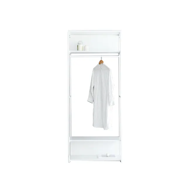 Esen Open Wardrobe with Shelf - White - 1