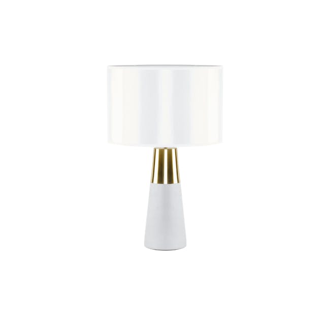 Evelyn Table Lamp - White - 0