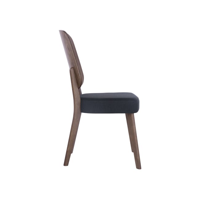 Theodore Dining Chair - Walnut, Dark Grey - 3