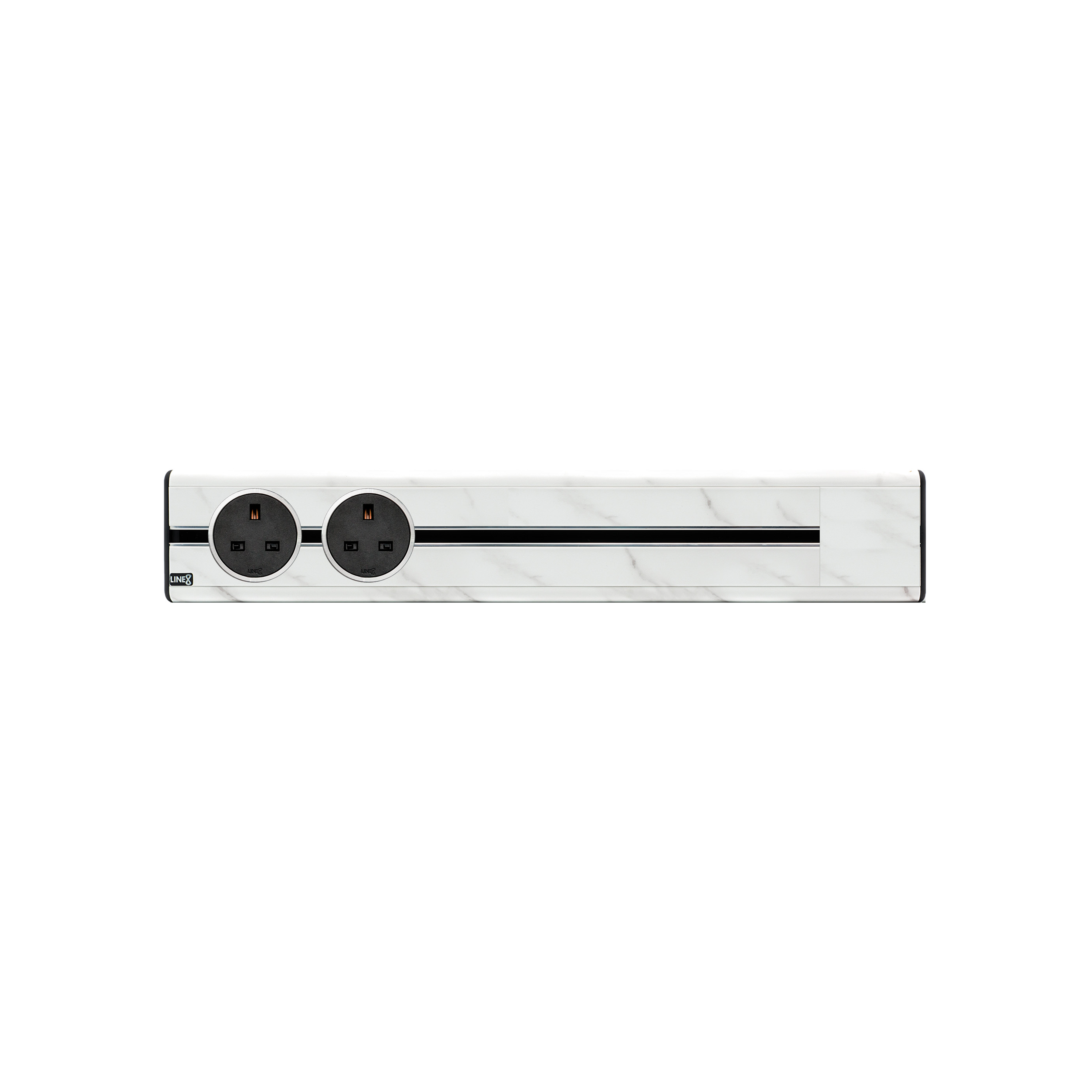 Line8 Power Track 500mm + 2 Adaptors Bundle - Indian White Marble