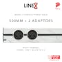 Line8 Power Track 500mm + 2 Adaptors Bundle - Indian White Marble - 5