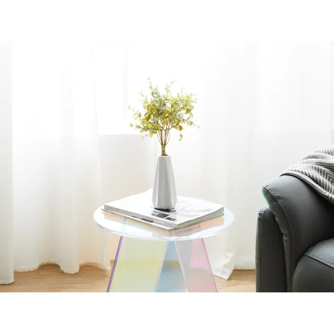 Faux Eucalyptus Stem - Pale Green (Set of 5) - 2 - White vase with green leaves, minimalist design, modern decor, soft