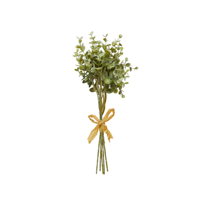 Faux Eucalyptus Stem - Pale Green (Set of 5) - 1 - vase with green flowers, bouquet with green leaves, bouquet with white