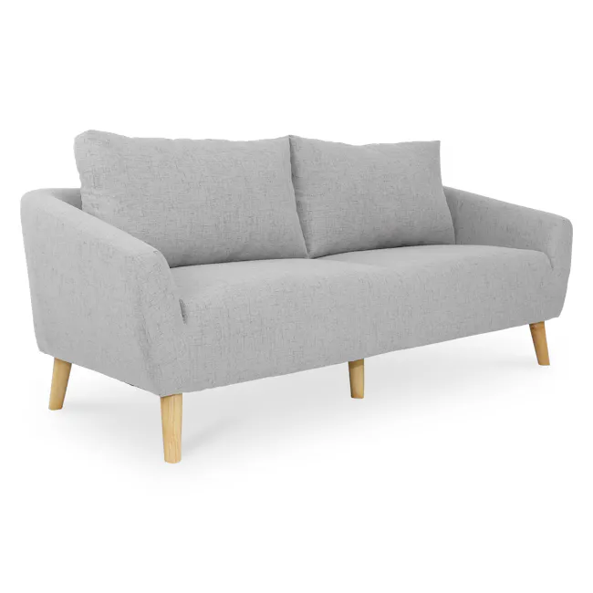 Hana 3 Seater Sofa with Hana Armchair - Light Grey - 12