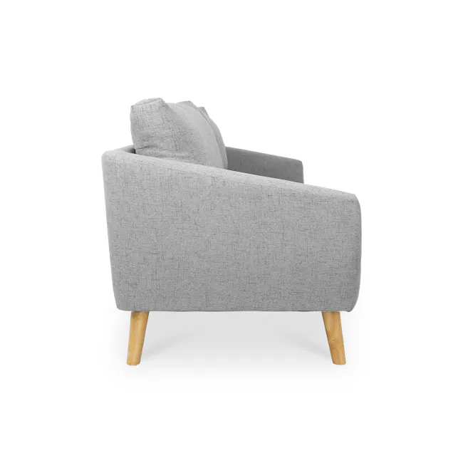 Hana 3 Seater Sofa with Hana Armchair - Light Grey - 13