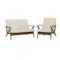 Aston 2 Seater Sofa with Aston Armchair - White Cream