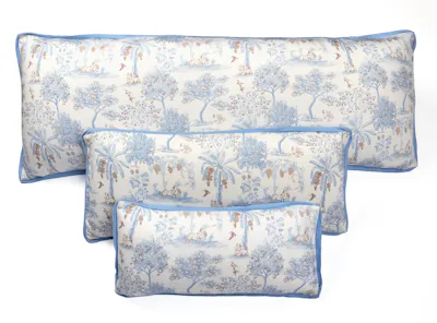 House of Holly Luxe Cloud Pillow - Fruit Toile Blueberry (3 sizes)