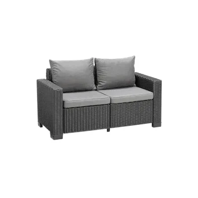 California 2 Seater Outdoor Sofa - Graphite