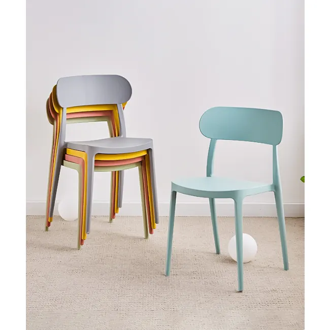 Ferona Stackable Chair - Grey - 2