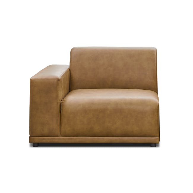 Milan 3 Seater Extended Sofa - Tan (Faux Leather) - 8