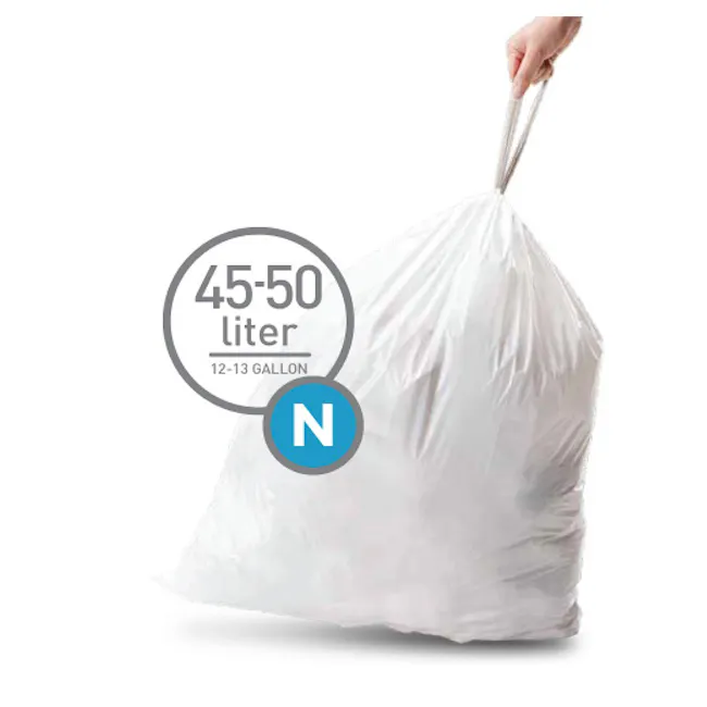 simplehuman Perfect Fit Liner 45L to 50L - N - 2 - 45-50 Liter Plastic Bag, 12-13 Gallon Plastic Bag, 45-50 Liter Trash Bag