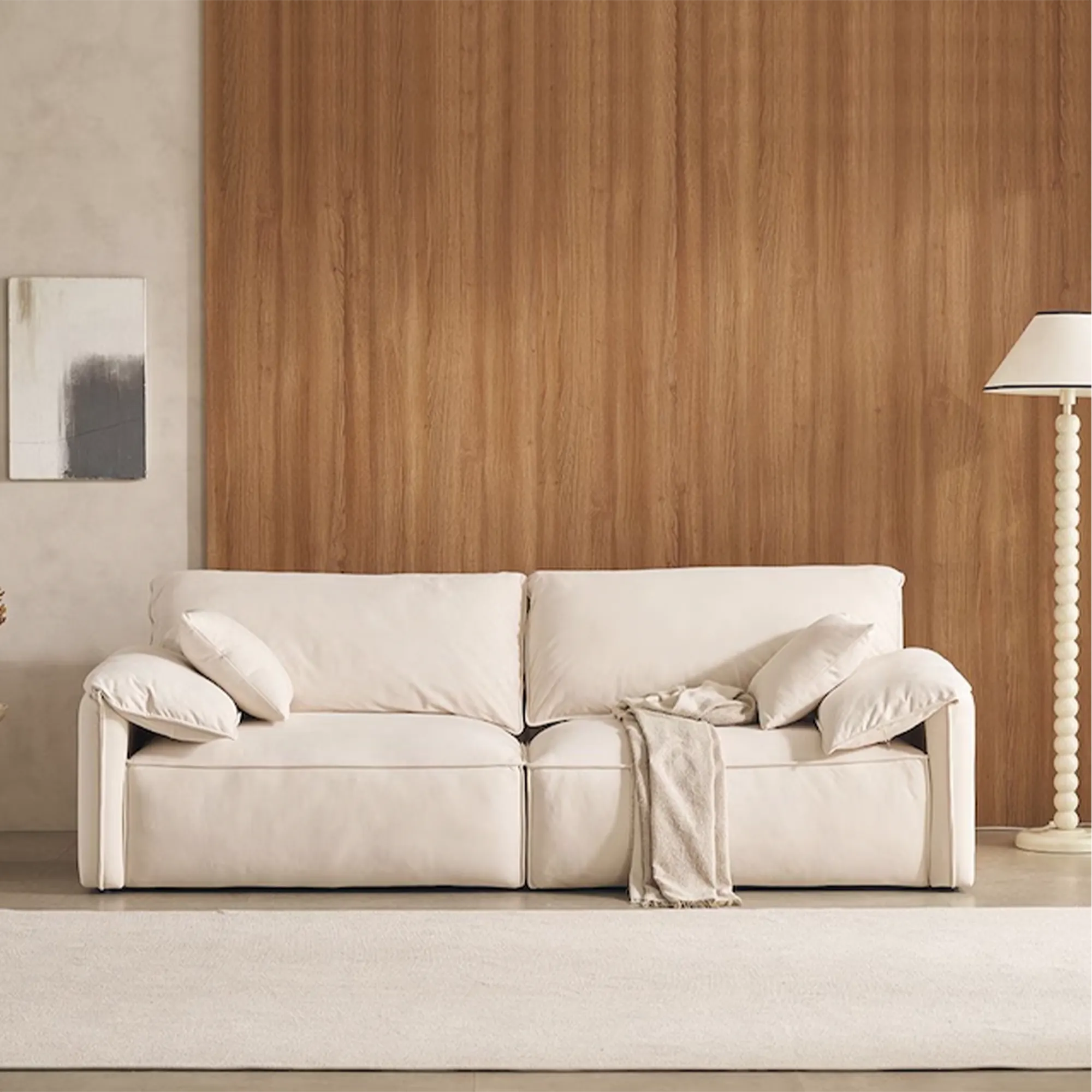 Marris 3 Seater Sofa - Ivory (Aquatex Fabric) - 13