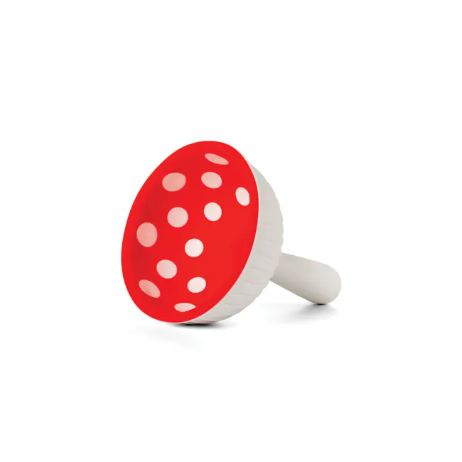 OTOTO Funnel - Magic Mushroom - 1 - Mushroom, red, white, polka dots, playful, whimsical, fun, novelty, toy, decoration