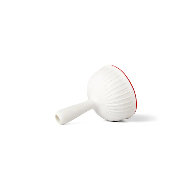 OTOTO Funnel - Magic Mushroom - 8 - White, ergonomic, modern, sculpted, textured, ribbed, rounded, hollow, decorative