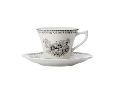 Luzerne Lancaster Garden Cup & Saucer Set 170ml - Grey
