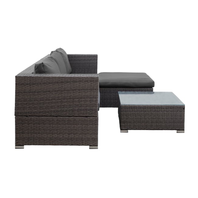 (As-is) Chelsea L-Shaped Outdoor Storage Sofa Set - Grey - Left Facing Chaise Lounge - 16