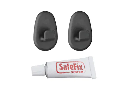 Safe Fix Universal Set of 2 Hooks + Glue - Dark Grey