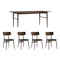 Hayton Dining Table 1.8m with 4 Tacy Dining Chairs in Cocoa