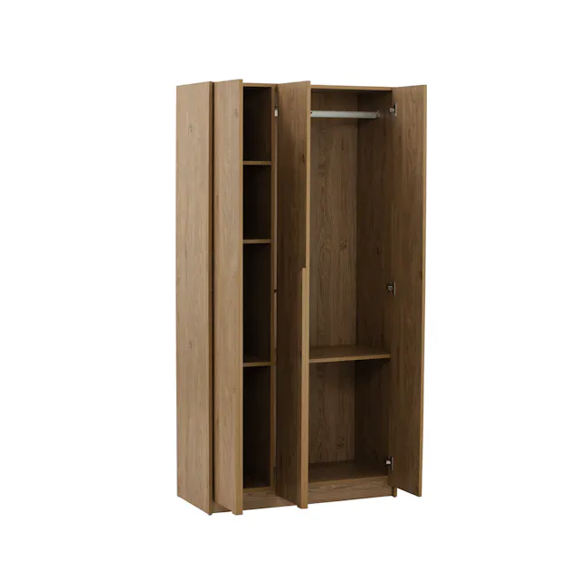 Miah 3 Door Wardrobe - Oak - 3