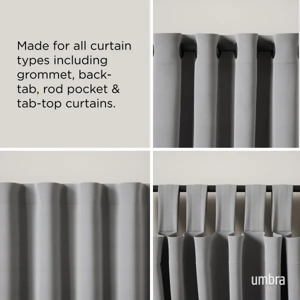 Specification details for Geo Pin-Point Curtain Rod - Matte Black