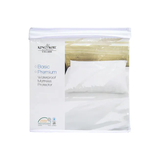 King Koil Basic Fitted Waterproof Mattress Pad (5 Sizes) - 1 - Basic, Premium, Waterproof, Mattress Protector, King & Kool
