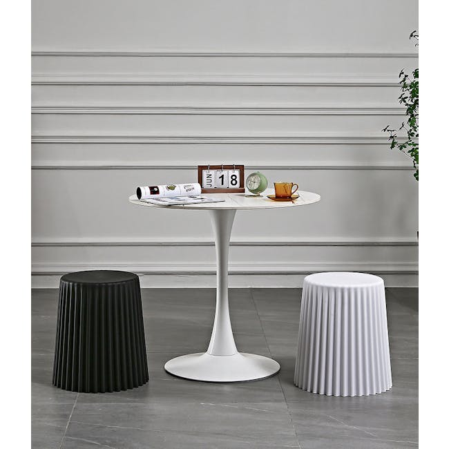 Ames Stackable Storage Stool - White - 1