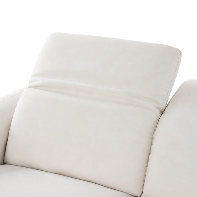 Harmony 2 Seater Power Recliner Sofa - Pearl River (Scratch Resistant) - Zero Wall - 12 - Cream-colored, plush, modern