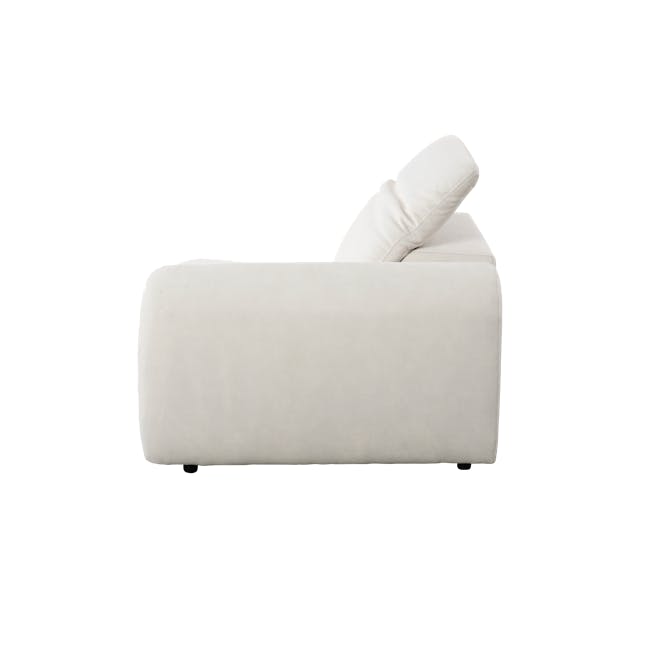 Harmony 2 Seater Power Recliner Sofa - Pearl River (Scratch Resistant) - Zero Wall - 24 - Cream-colored, plush, modern sofa