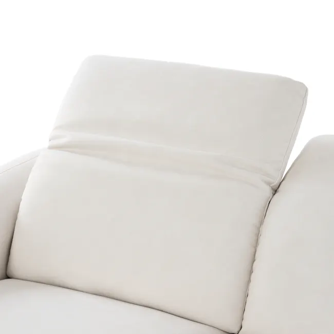 Harmony Right Arm Power Recliner Unit - Pearl River (Scratch Resistant) - 11 - Cream-colored, plush, modern, minimalist