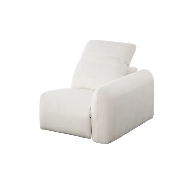 Harmony Right Arm Power Recliner Unit - Pearl River (Scratch Resistant) - 3 - Cream upholstered sofa, minimalist design