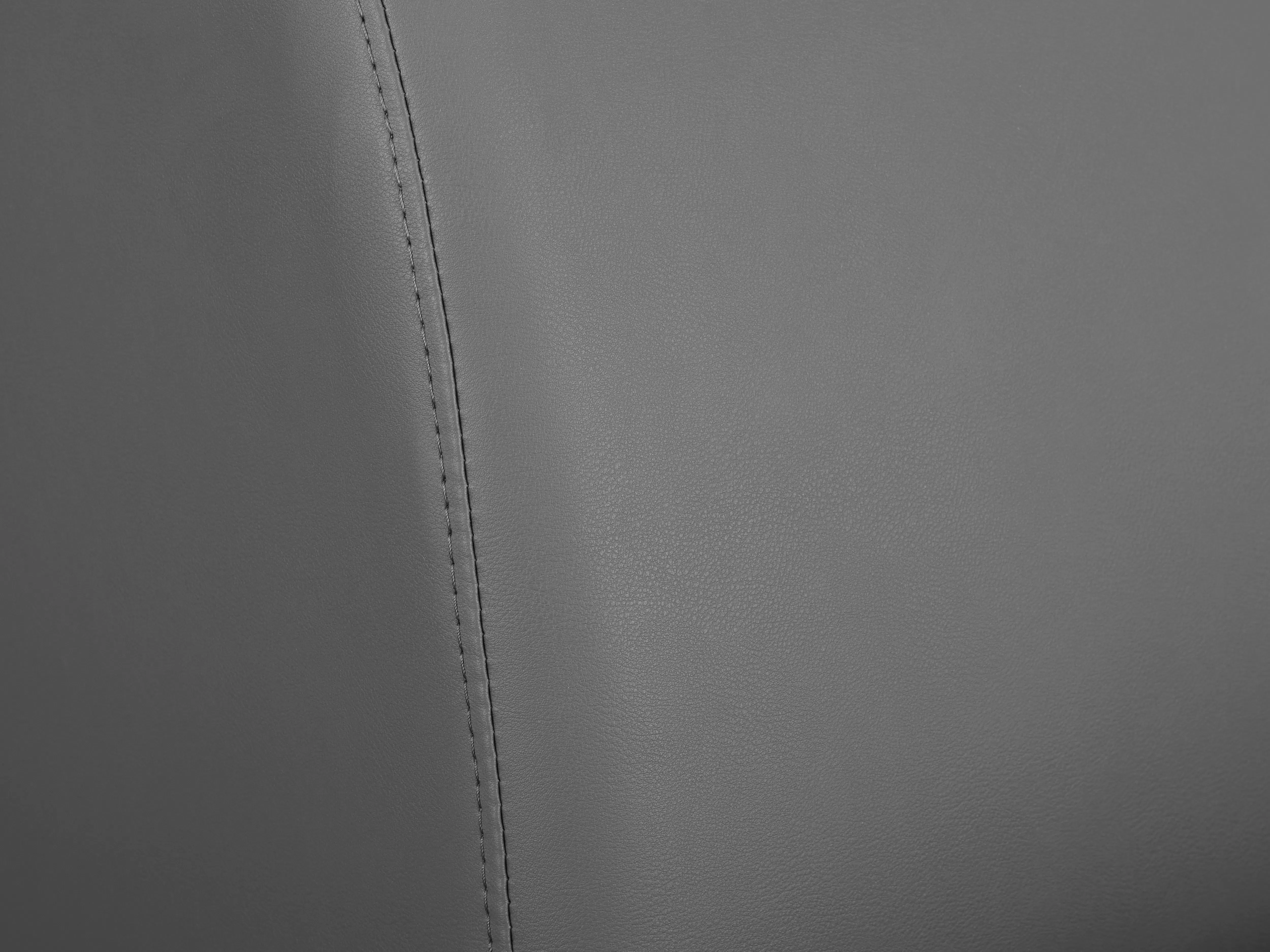 Milan Left Extended Unit - Smokey Grey (Faux Leather) - 13 - Leather texture, stitching detail, smooth surface, high-quality