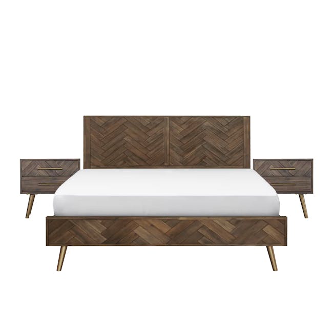 Cadencia King Bed with 2 Cadencia Bedside Tables - 0