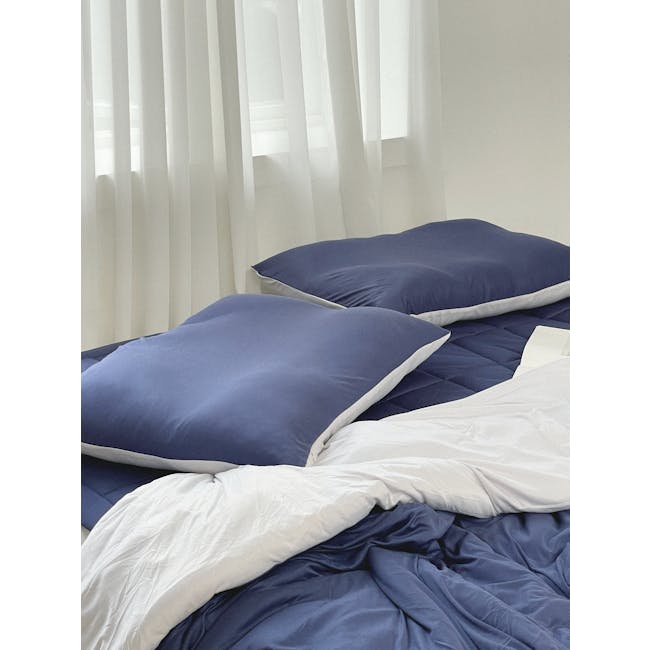 Bodyluv PO-ONG Blanket - Midnight Blue & Ice Gray (2 Sizes) - 5