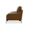 Wellington 3 Seater Sofa in Chestnut (Faux Leather) with Aleta Lounge Chair in Navy - 4