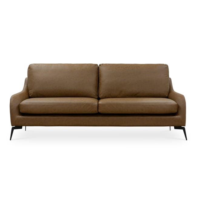 Wellington 3 Seater Sofa - Chestnut (Faux Leather) - 0