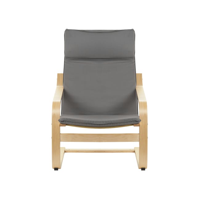 Mizuki Lounge Chair with Ottoman - Light Grey - 3