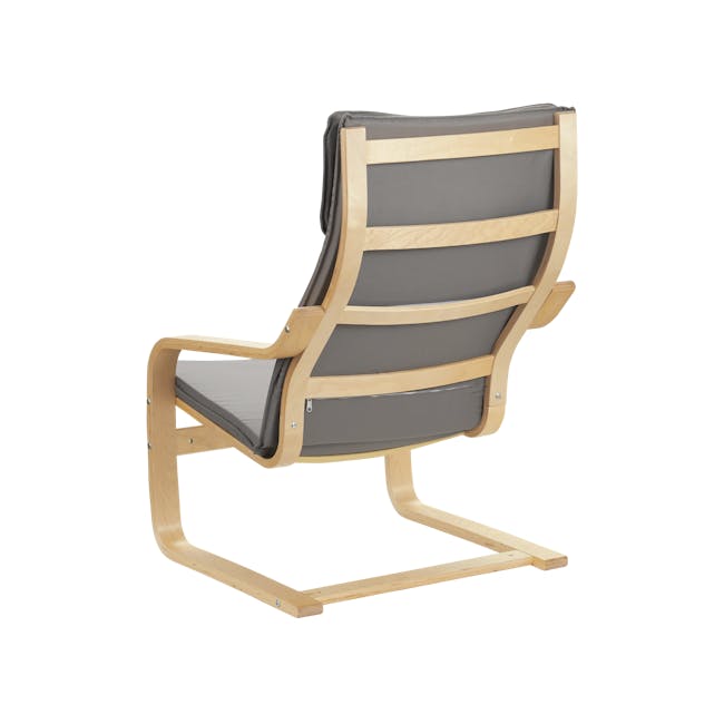 Mizuki Lounge Chair with Ottoman - Light Grey - 5