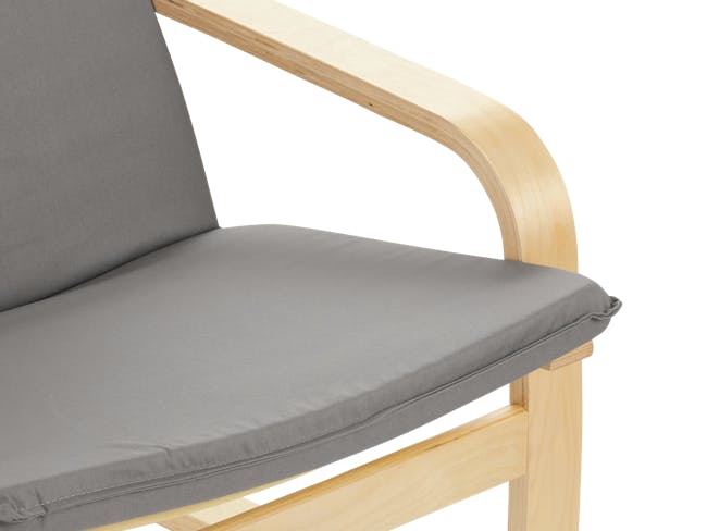 Mizuki Lounge Chair with Ottoman - Light Grey - 6