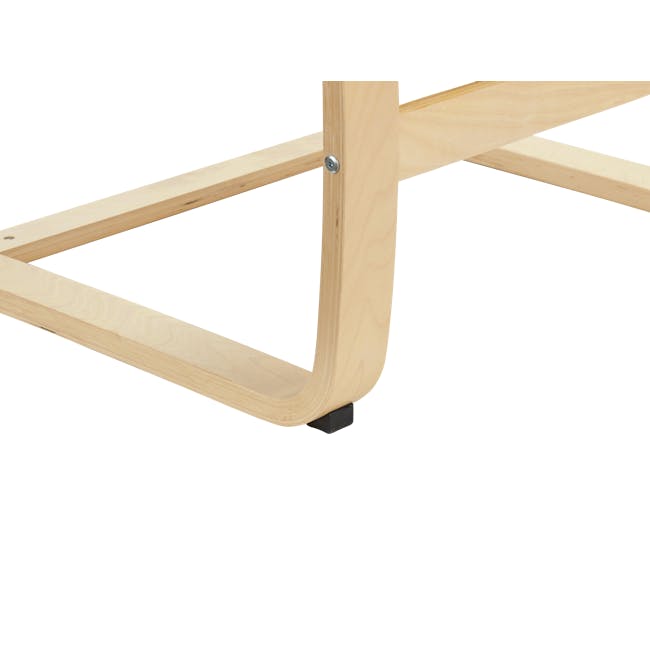 Mizuki Lounge Chair with Ottoman - Light Grey - 9 - Light wooden frame, sturdy construction, natural finish, minimalist