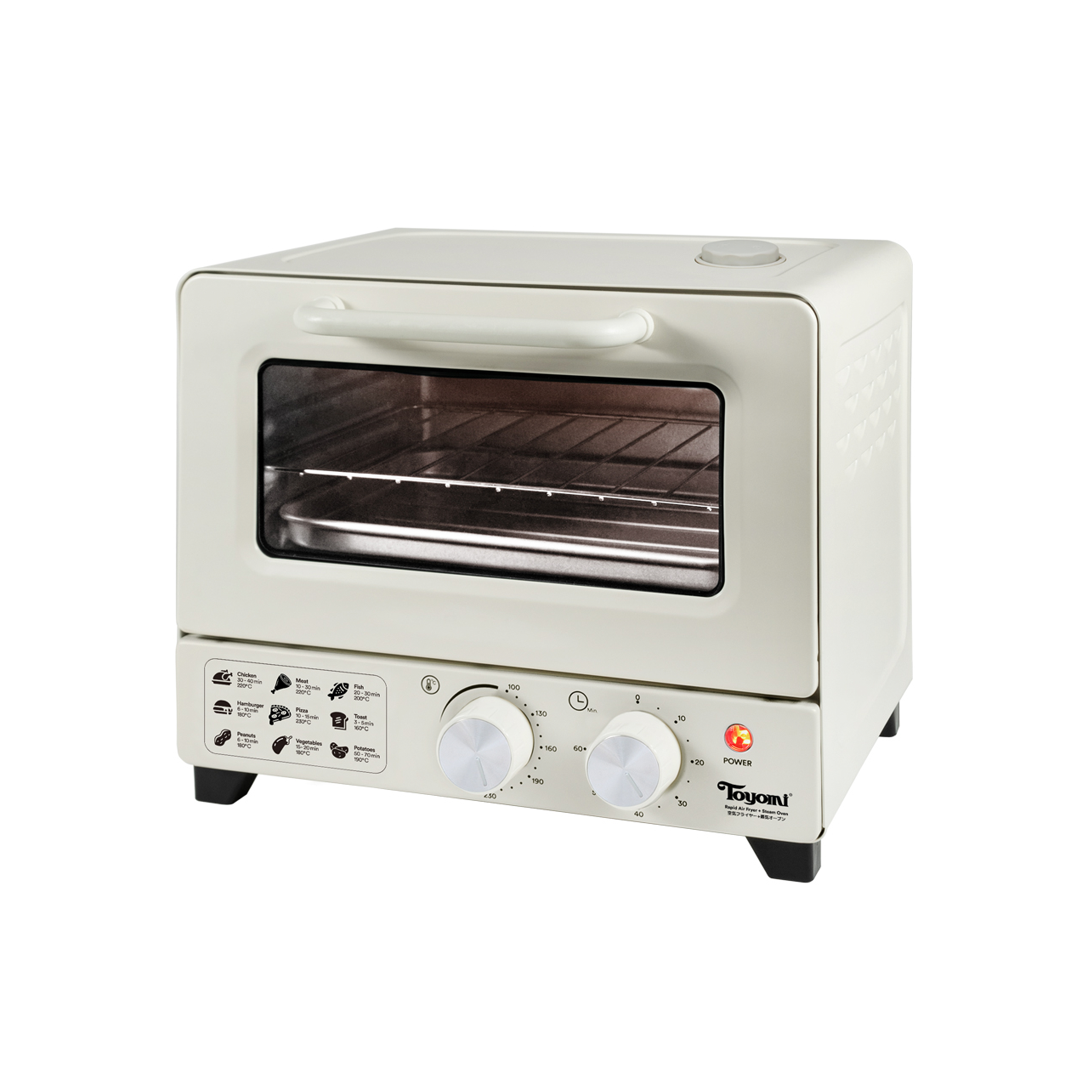 TOYOMI 12L Rapid Air Fryer + Steam Oven AFO 1266ST - Sand Beige