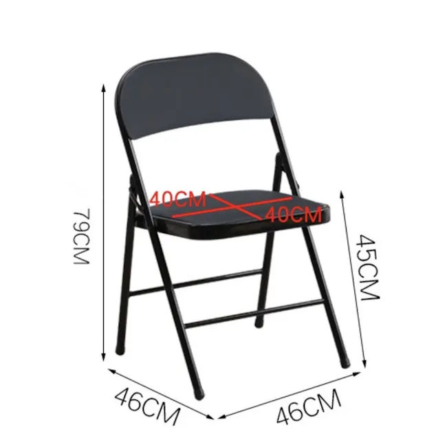 Bosso Folding Chair - Black - 10