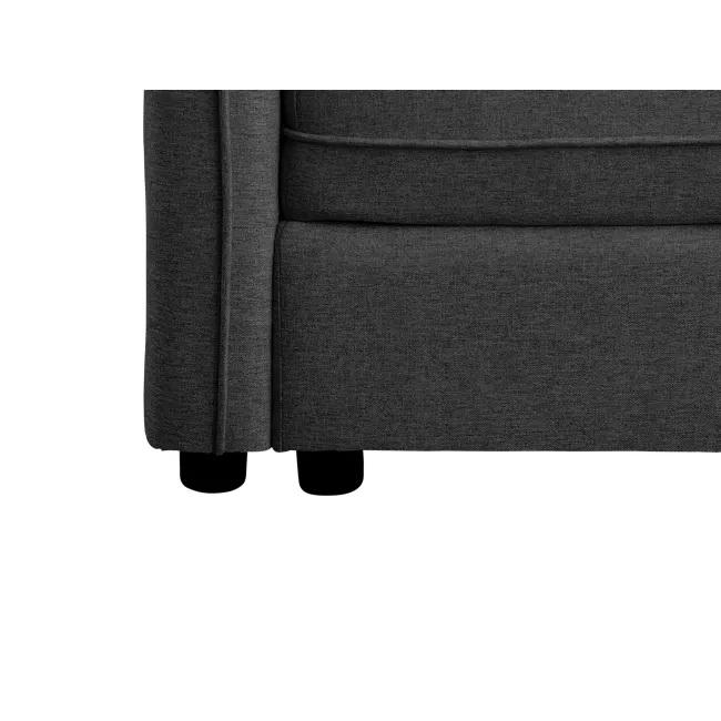 Cameron Left Storage Arm Unit - Orion (Fabric) - 7 - Dark gray fabric texture, Upholstered chair upholstery, Velvet fabric