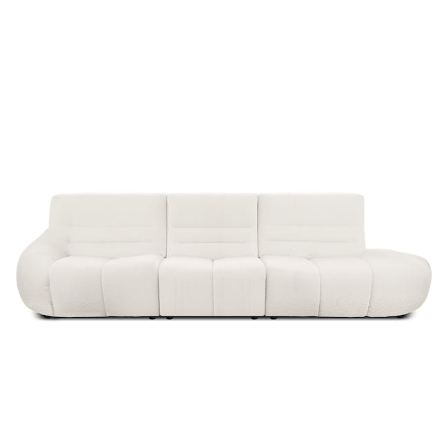 Tara Right Extended Chaise Sofa Unit - Beige - 13