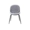 Lennon Dining Chair - Black, Elephant Grey (Fabric) - 1